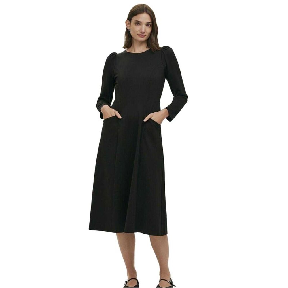 Finery Womens/Ladies Felice Ponte Crew Neck Midi Dress / Black